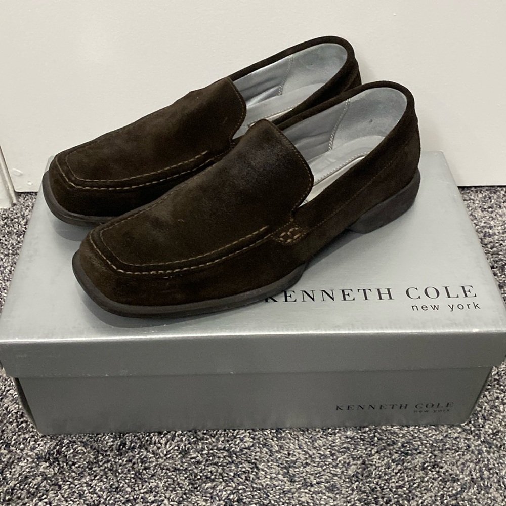 VTG Kenneth Cole Dark Brown Loafers - 9M Original Box